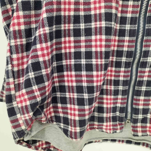 トミージーンズ tommy jeans 90s チェック ボックスロゴ刺繍 ジップアップジャケット メンズ import:XL