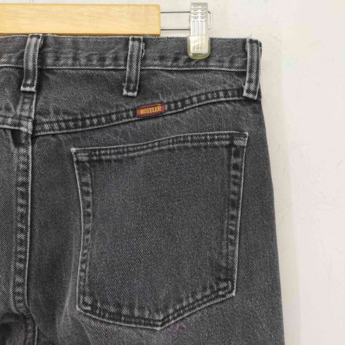 ラスラー RUSTLER 00s ストレート ブラックデニムパンツ ジーンズ メンズ 34