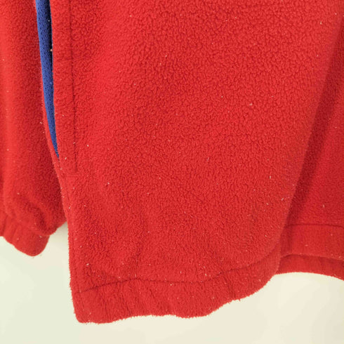 トミージーンズ tommy jeans 90s ボックスロゴ刺繍 ハーフジップ フリースジャケット プルオーバー メンズ import:XL