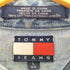 トミージーンズ tommy jeans 90s バックロゴワッペン ダブルポケット デニムシャツ メンズ import:L