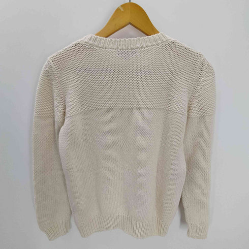 アーペーセー A.P.C. 縫い切替 コットン カシミヤ シルク ミックスファブリック クルーネック ローゲージ ニット セーター レディース import:S