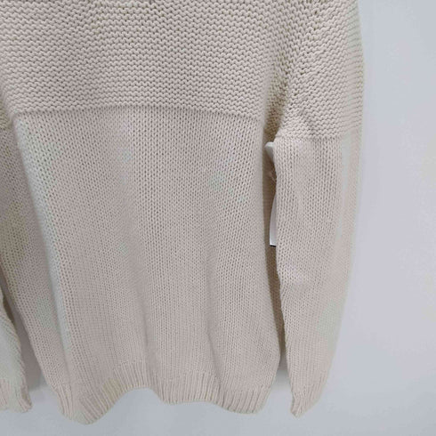 アーペーセー A.P.C. 縫い切替 コットン カシミヤ シルク ミックスファブリック クルーネック ローゲージ ニット セーター レディース import:S