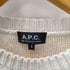 アーペーセー A.P.C. 縫い切替 コットン カシミヤ シルク ミックスファブリック クルーネック ローゲージ ニット セーター レディース import:S