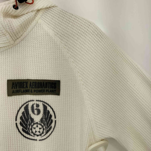 アヴィレックス AVIREX AERONAUTICS 00s ロゴ サーマルジップフーディー メンズ import:XL