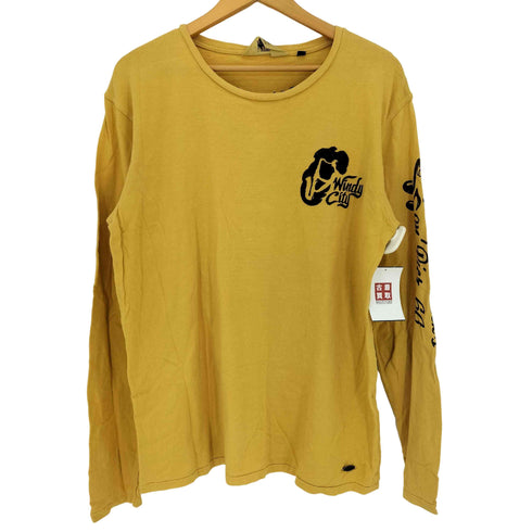 アヴィレックス AVIREX 両面刺繍 袖プリント 長袖クルーネックtシャツ メンズ 2XL