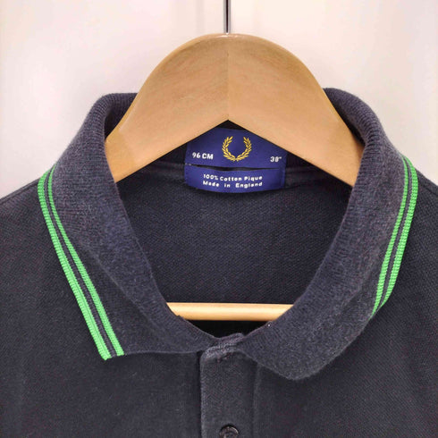 フレッドペリー FRED PERRY イングランド製 ワンポイント刺繍 半袖ポロシャツ メンズ US:38
