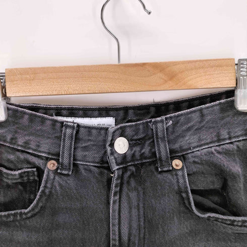 ザラ ZARA ストレートブラックデニムパンツ レディース 32