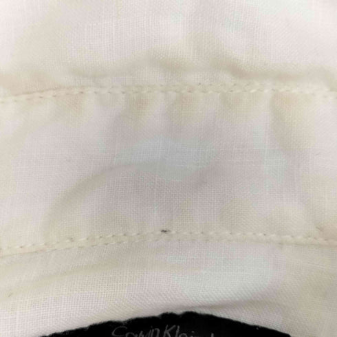 カルバンクラインジーンズ Calvin Klein Jeans リネン100 袖エンブレムワッペン ダブルジップ 半袖 シャツ メンズ import:XL