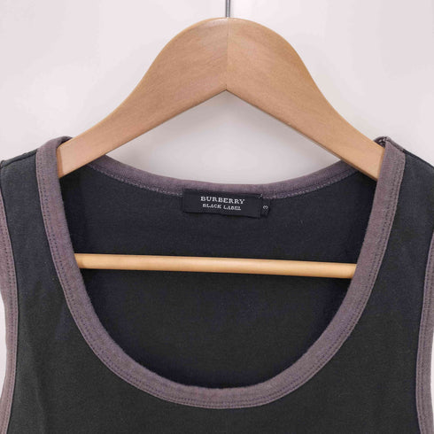 バーバリーブラックレーベル BURBERRY BLACK LABEL フロントデザイン タンクトップ Y2K メンズ JPN:3