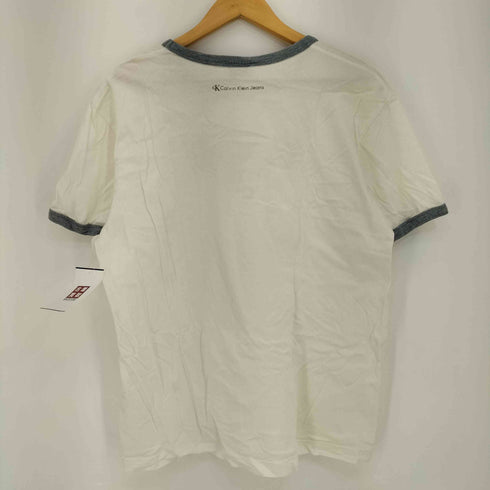 カルバンクラインジーンズ Calvin Klein Jeans SOMETHING BEGINNING WITH C プリント リンガーTシャツ メンズ import:L