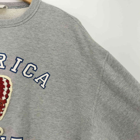 AMERICAN FLAVOR フロントワッペン クルーネックスウェット 短丈 メンズ import:L