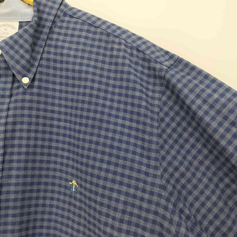 ブルックスブラザーズ BROOKS BROTHERS REGENT ロゴ刺繍 ギンガムチェック ボタンダウンシャツ メンズ import:XL