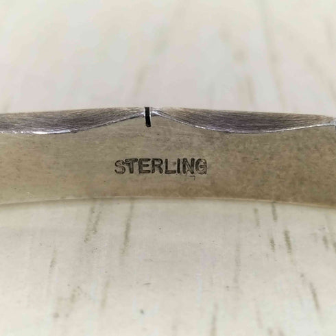 STERLING カットデザイン シルバーバングル インディアンジュエリー メンズ