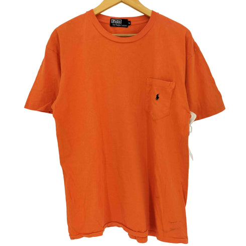 ポロバイラルフローレン Polo by RALPH LAUREN 90s ポニー刺繍 袖裾シングルステッチ 半袖ポケットTシャツ メンズ import:L