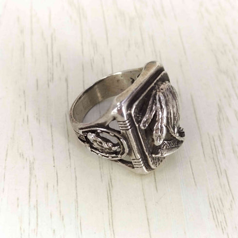 インディアン 酋長 STERLING バイカー メキシカン リング メンズ 16号