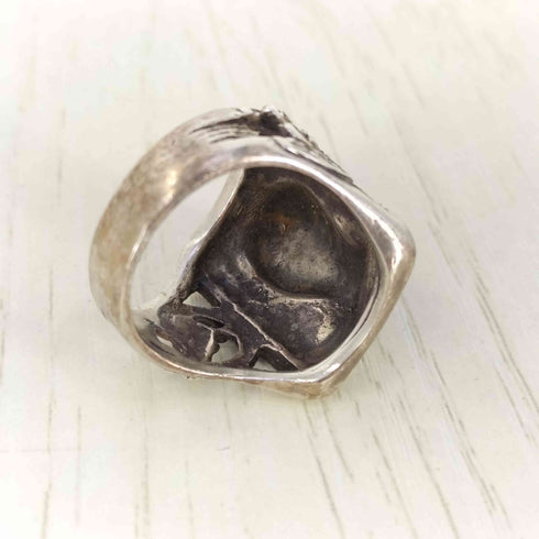 インディアン 酋長 STERLING バイカー メキシカン リング メンズ 17号