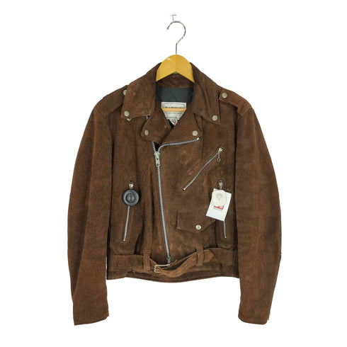 80S~90S PARK V USA製 スエード ダブルライダース メンズ US:38