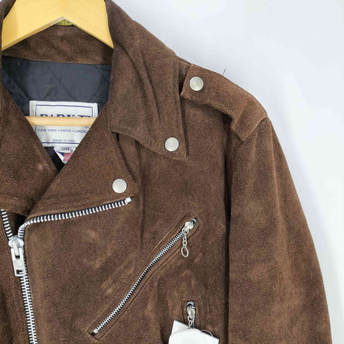 80S~90S PARK V USA製 スエード ダブルライダース メンズ US:38