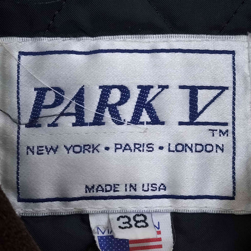 80S~90S PARK V USA製 スエード ダブルライダース メンズ US:38
