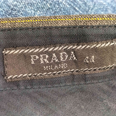 プラダ PRADA ウール混 ストライプ スラックス メンズ JPN:44
