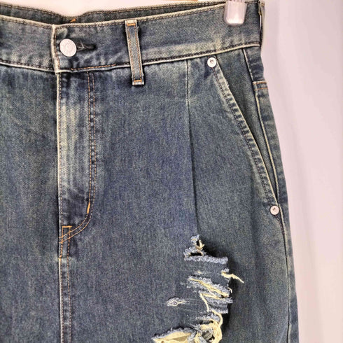 マイン MYne ダメージ加工 デニムワイドパンツ メンズ JPN:S