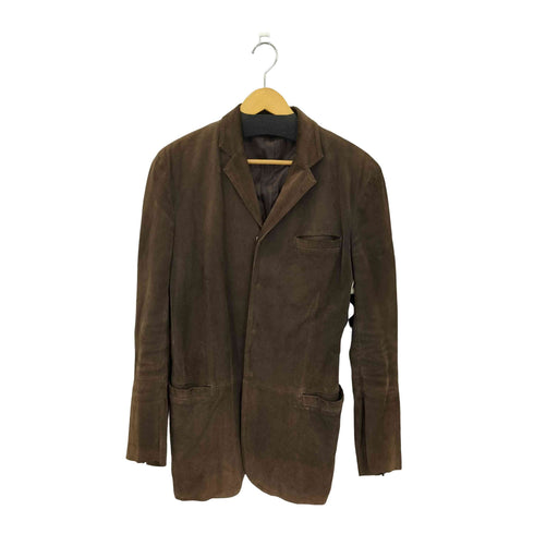 ジャンポールゴルチエオム Jean Paul GAULTIER HOMME 90-00s カウレザー 裏地キュプラ スウェードスナップボタンジャケット メンズ 48