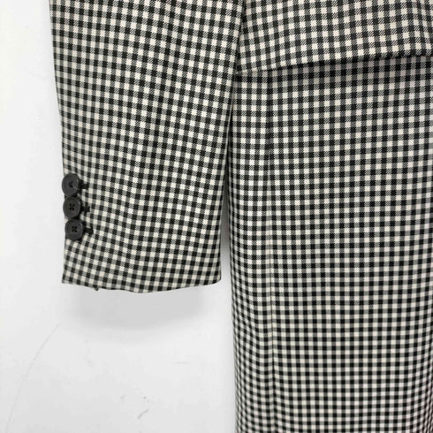 プラダ PRADA ベロア襟 チェック チェスターコート メンズ 44R