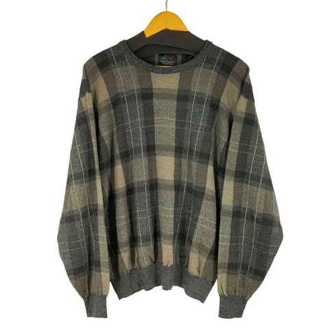 グレッグノーマン GREG NORMAN チェック柄ウールニット メンズ import:L