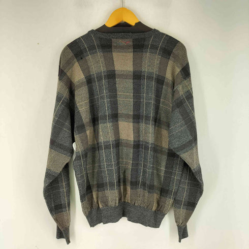 グレッグノーマン GREG NORMAN チェック柄ウールニット メンズ import:L
