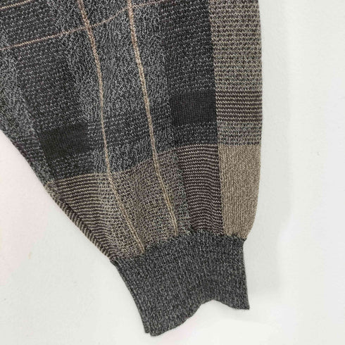 グレッグノーマン GREG NORMAN チェック柄ウールニット メンズ import:L