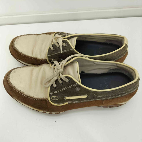 ランバンオンブルー LANVIN en Bleu スウェード レザー バイカラー vibram ビブラムソール モカシン デッキ シューズ メンズ JPN:27
