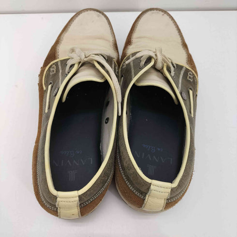 ランバンオンブルー LANVIN en Bleu スウェード レザー バイカラー vibram ビブラムソール モカシン デッキ シューズ メンズ JPN:27
