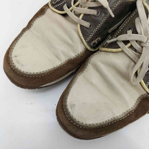 ランバンオンブルー LANVIN en Bleu スウェード レザー バイカラー vibram ビブラムソール モカシン デッキ シューズ メンズ JPN:27