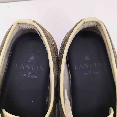 ランバンオンブルー LANVIN en Bleu スウェード レザー バイカラー vibram ビブラムソール モカシン デッキ シューズ メンズ JPN:27