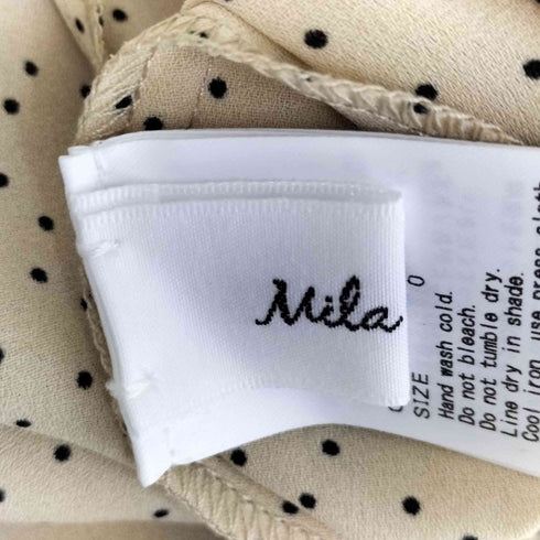 ミラオーウェン Mila Owen パフスリーブドットプリントワンピース レディース JPN:1