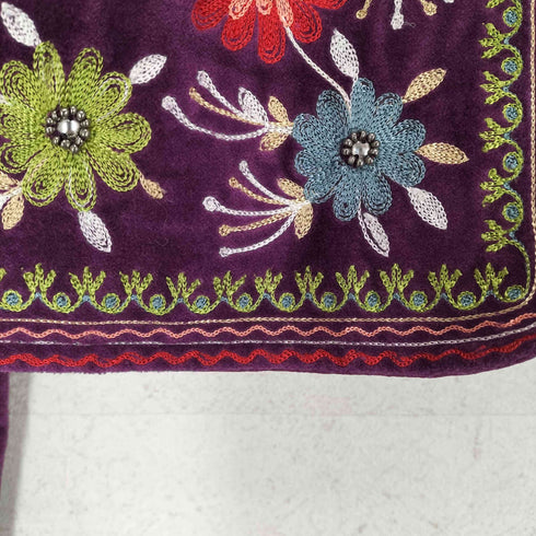 ミーア MiiA 刺繍デザイン ベロア ノーカラージャケット Y2K レディース FREE