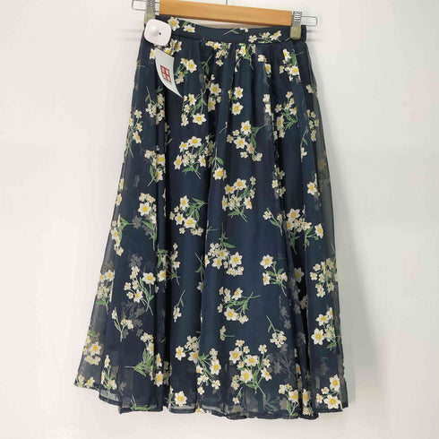 ノエラ Noela 花柄 レース付 カットソー & フレアスカート セットアップ レディース TOPS:F/SKT:S