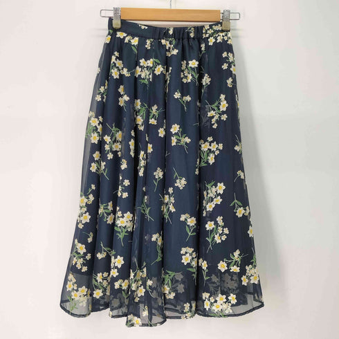 ノエラ Noela 花柄 レース付 カットソー & フレアスカート セットアップ レディース TOPS:F/SKT:S