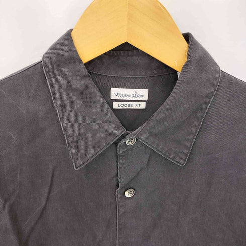 スティーブンアラン Steven Alan DRAPE TURNOVER COLLAR SHORT SLEEVE SHIRT-WIDE シャツ メンズ import:S