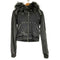 TYPE SHDE TYPE CROSS FOX FUR HOODIE BLACK メンズ