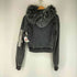 TYPE SHDE TYPE CROSS FOX FUR HOODIE BLACK メンズ