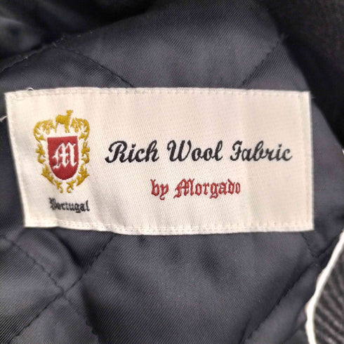 テイジンメンズショップ TEIJIN ヘリンボーン柄 Rich Wool Fabric by Morgado 中綿 ウールダッフルコート メンズ JPN:L