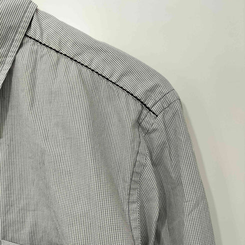 ポールスミス Paul Smith ギンガムチェック ステッチデザイン ロングスリーブシャツ メンズ import:L