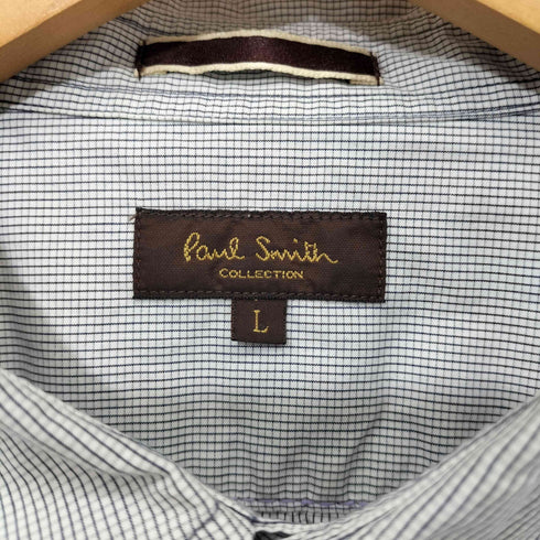 ポールスミス Paul Smith ギンガムチェック ステッチデザイン ロングスリーブシャツ メンズ import:L