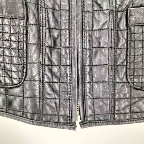 ザラ ZARA ジップアップラムレザージャケット レディース import:S