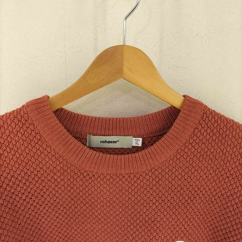 レアセル rehacer フラワー刺繍 コットン混 ニット メンズ JPN:XL