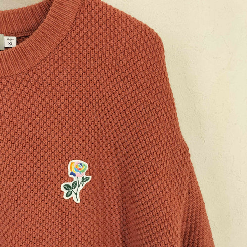 レアセル rehacer フラワー刺繍 コットン混 ニット メンズ JPN:XL