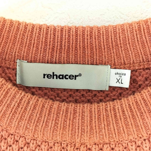 レアセル rehacer フラワー刺繍 コットン混 ニット メンズ JPN:XL