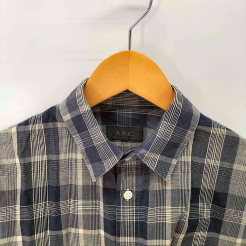 アーペーセー A.P.C. RUE MADAME PARIS チェック半袖シャツ メンズ