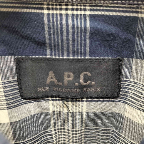 アーペーセー A.P.C. RUE MADAME PARIS チェック半袖シャツ メンズ